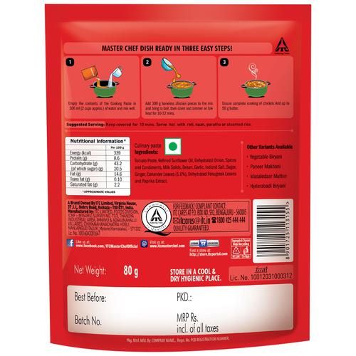 ITC Master Chef Butter Chicken Cooking Paste - Ready To Cook, 80 g-2.webp